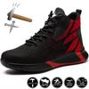 Indestructible Work Boots Men Safety Shoes Lightweight Breathable Work Shoes Steel Toe Safety Boots Men Anti-Smash Work Sneakers