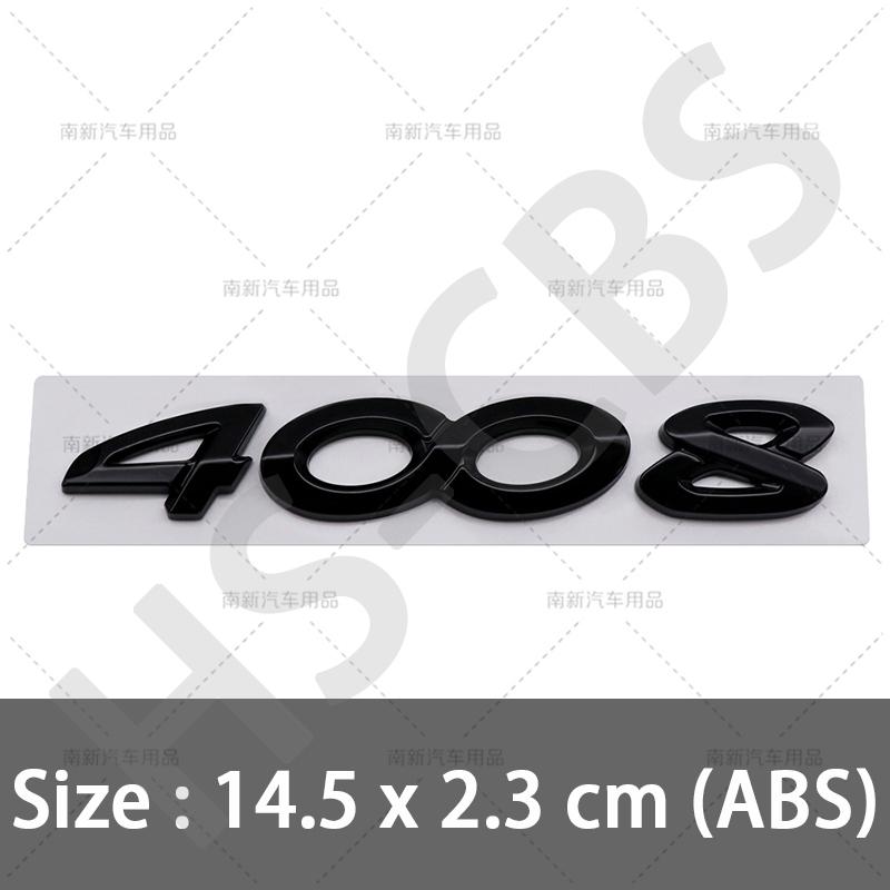ABS 206 207 301 308 Rear Trunk Logo 307 508 3008 2008 4008 5008 Emblem Badge For Peugeot Car Styling Tailgate Emblem Stickers