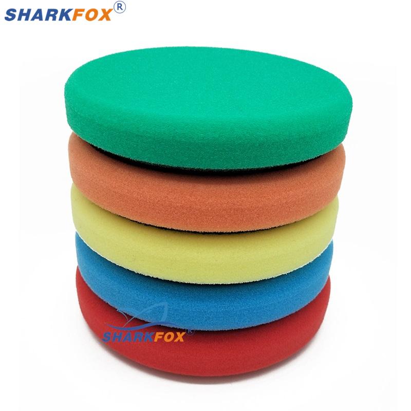 Акула-лиса 5"(125мм)/6"(150мм) Автомобильные губки для полировки и шлифовки Автомобильная плоская полировальная подушка для DA/RO/GA автомобильного полировщика Полировка/Нанесение воска