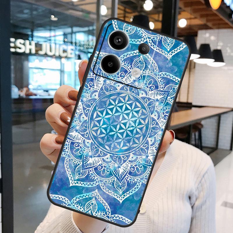 Чехол 'Цветок Жизни в Лотосе' Пастельный Для Xiaomi Redmi Note 14 Pro 10 11 12 13 15 Pro Plus Redmi 15C 14C 10C 12C 13C 15