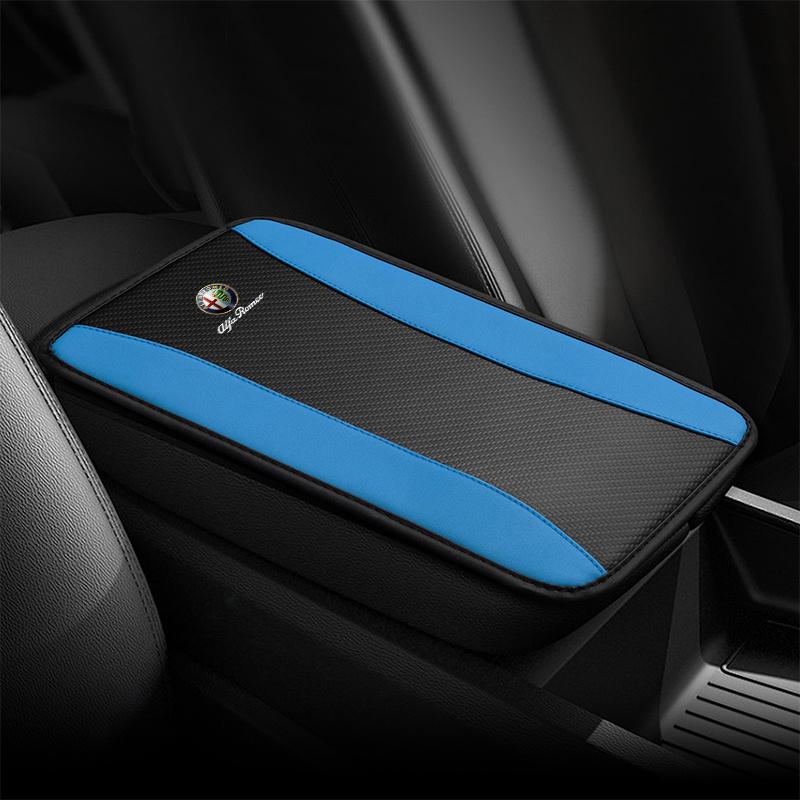 RXDMV1 Car Armrest Mat Fashion Arm Rest Cushion For Alfa Romeo Giulia Stelvio Giulietta 156 159 147 Mito Tonale Brera D Accessories