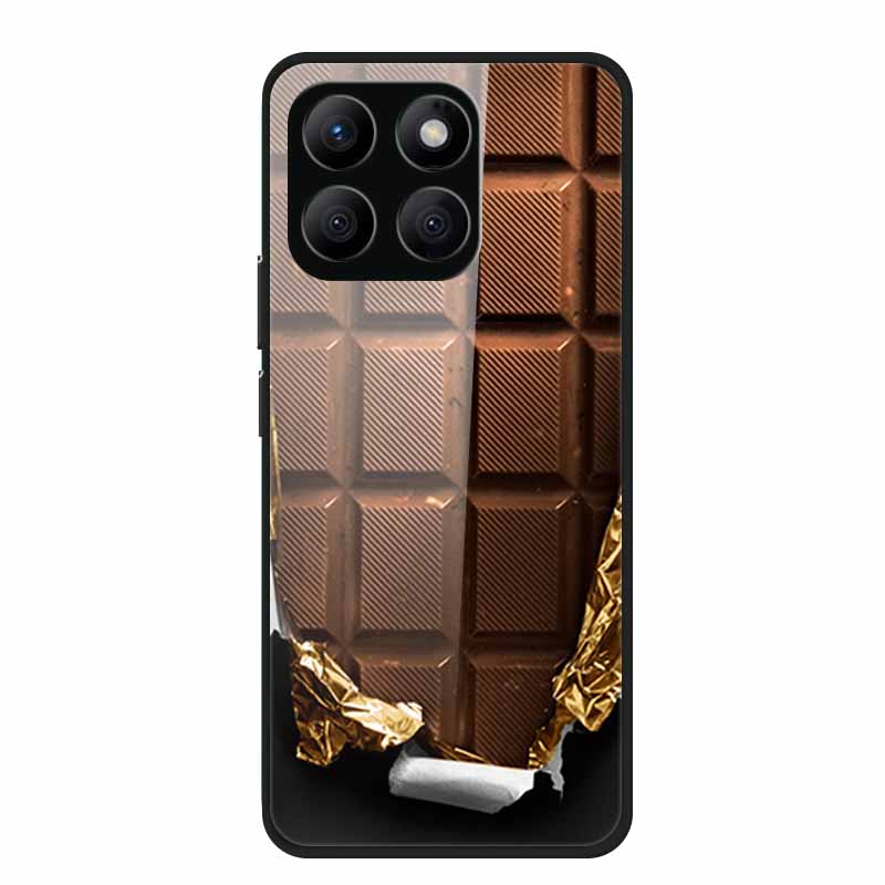 Жесткий стеклянный чехол для Honor X8C X8B X8 4G 5G Honor 400 Смартфон Чехол Мягкий ТПУ Бампер Закаленное Стекло Чехол Coque Funda Capa