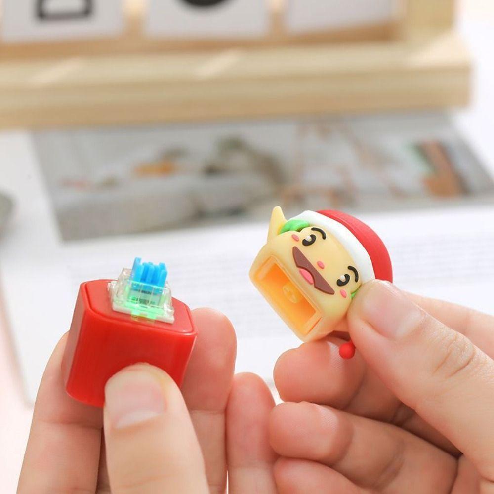 Электронная деревянная клавиатура-рыба, брелок для ключей, светящаяся кнопка на кончике пальца, забавные подарки