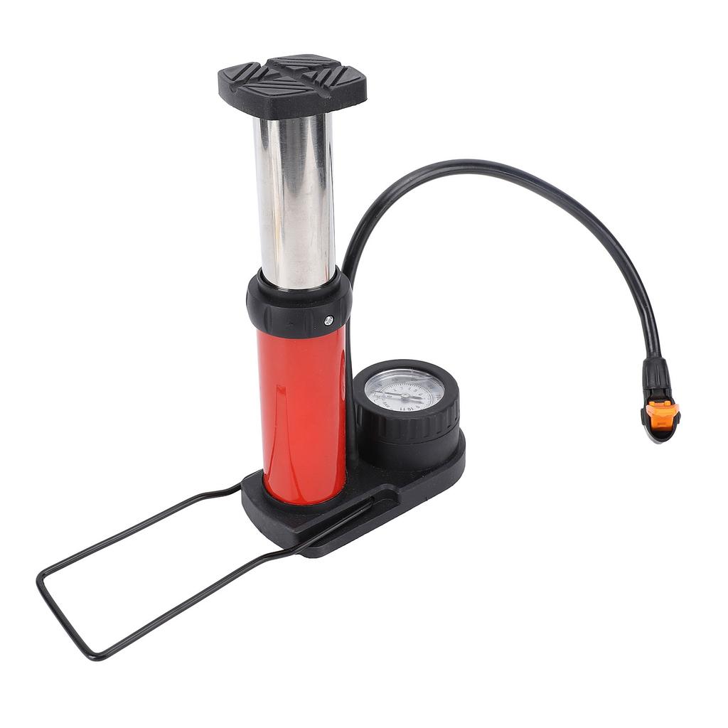 Bike Pump with Gauge Mini Bike Floor Pump Compact Portable Foot Pump for Electric Bike Motorcycle