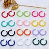 1 пара женских одинарных сережек-кольца, модные милые стильные акриловые круглые серьги ярких цветов, праздничное платье, украшения для ушей, аксессуары на день рождения