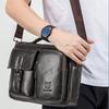 Мужская винтажная модная сумка на ремне из натуральной кожи, повседневная сумка большой емкости со съемным ремешком на одно плечо