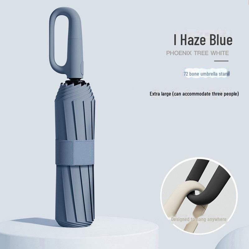 Автоматический складной зонт из 72 костей для мужчин и женщин — большой, двойного назначения: от солнца и дождя