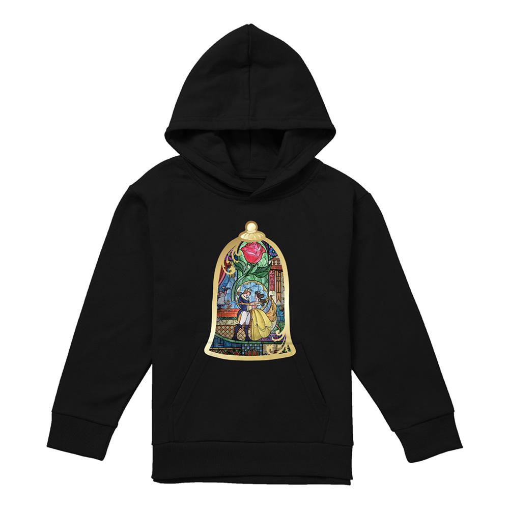 Beauty And The Beast Childrens/Kids Stained Glass Hoodie