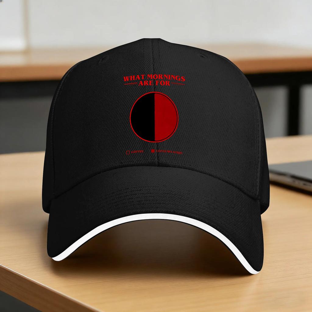 Coffee & Contemplation Pie Chart Casual Baseball Cap Summer Trucker Hat Sunscreen Hiking Fishing Snapback Cap y2k Baseball Caps