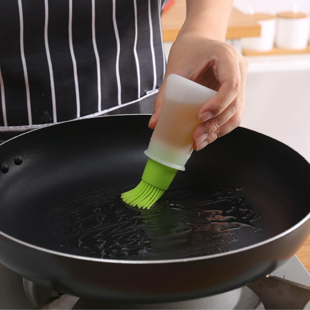 Non-Toxic Squeeze Oil Bottle Silicone BBQ Cooking Tool NEW Oil Dispenser  Kitchen