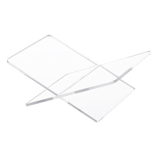 2 шт./комплект акриловая подставка для книг держатель X-образный дизайн прозрачный стиль утолщенная полка для чтения книжная витрина для книг