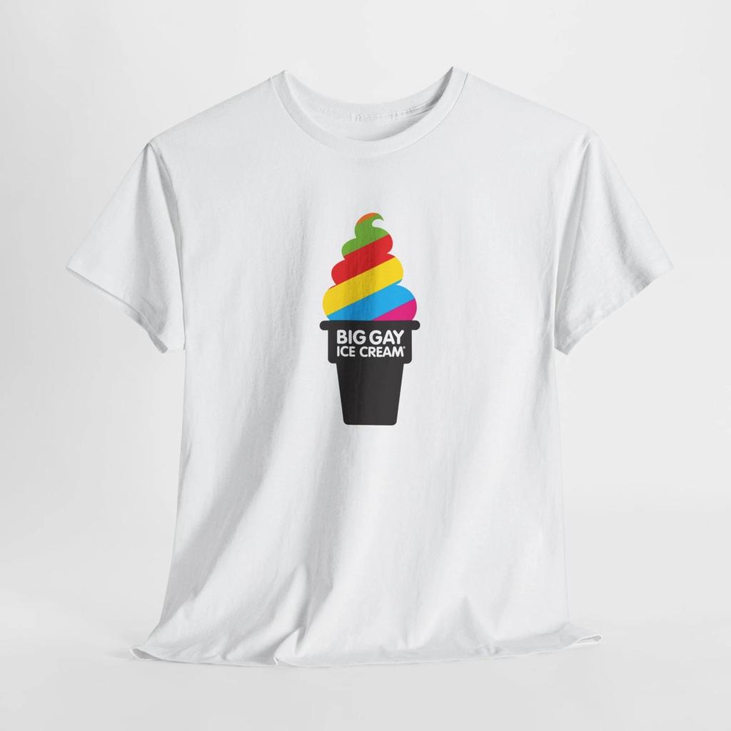 Pride Apparel, LGBTQ+, Big Gay Ice Cream Tee, Unisex Cotton T-Shirt