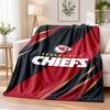 Фланелевое одеяло с принтом Kansas City Chiefs, теплое и уютное, плед для кровати, для домашнего декора в помещении