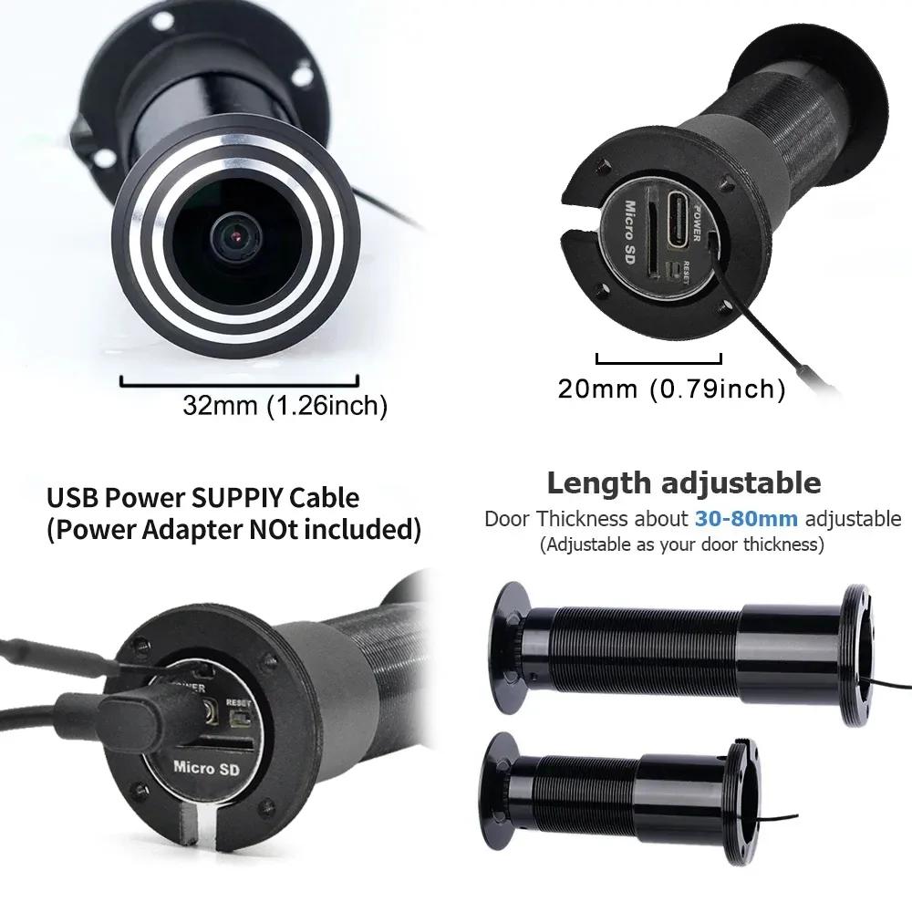 HD-видеоглазок, Wi-Fi, камера обнаружения движения, дверной просмотрщик, видеоглазок, беспроводной домофон, монитор для домашней безопасности