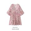 Kaslead New Arrival Women's Clothing Fashion Style Fashion Minimalist Casual Puff Sleeves Print Dress 5029096