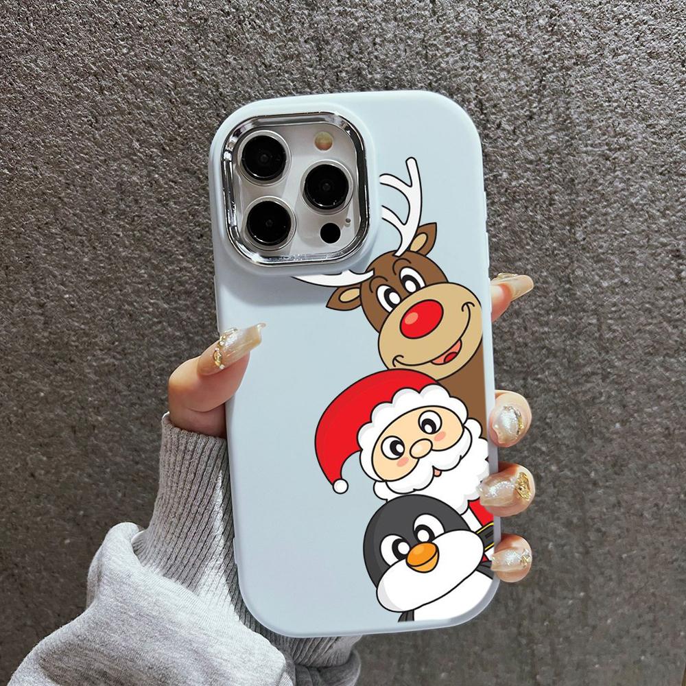 N102 Счастливого Рождества и Нового года Мягкие чехлы для телефонов iPhone 16 Pro Max Xiaomi 11 Lite Redmi 13C Note 11s Покрытие Рамка Защитная крышка для камеры Задняя крышка