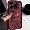 Чехол для телефона с дизайном глубокого красного цветочного ковра для iPhone 17 16 15 14 13 12 11 Pro Max XS XR X 7 8 Plus 16E 17 Air Бампер Чехол