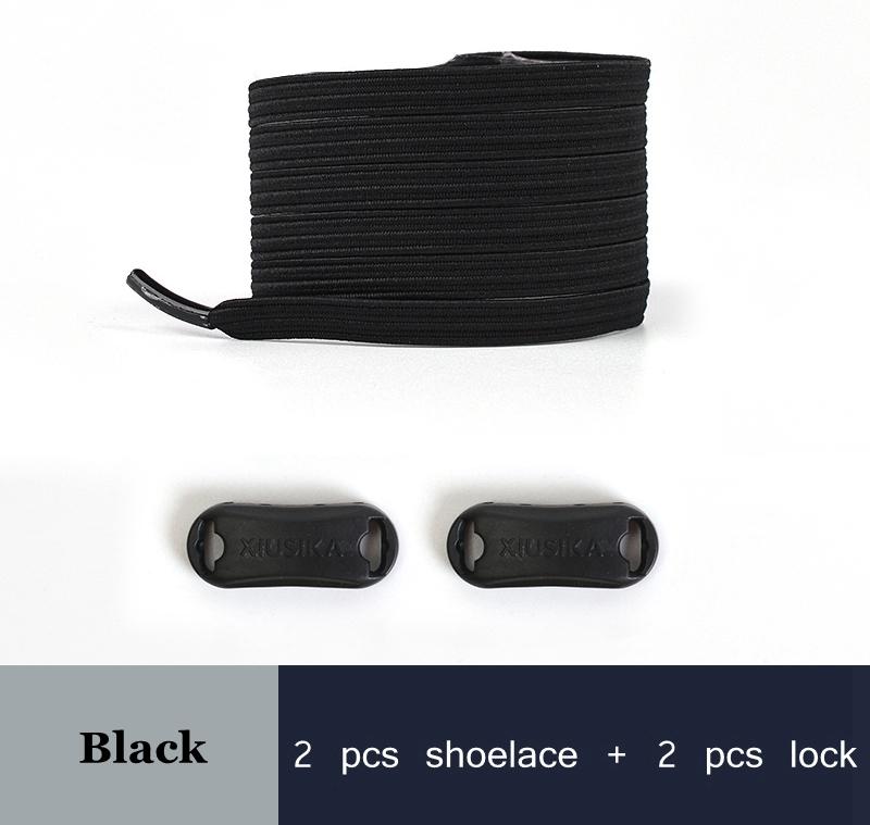 NO.8 2022 New No Tie Shoe Laces Elastic Laces Sneakers Flat Shoelaces Without Ties Kids Adult Quick Shoe Lace Rubber Bands for Shoes