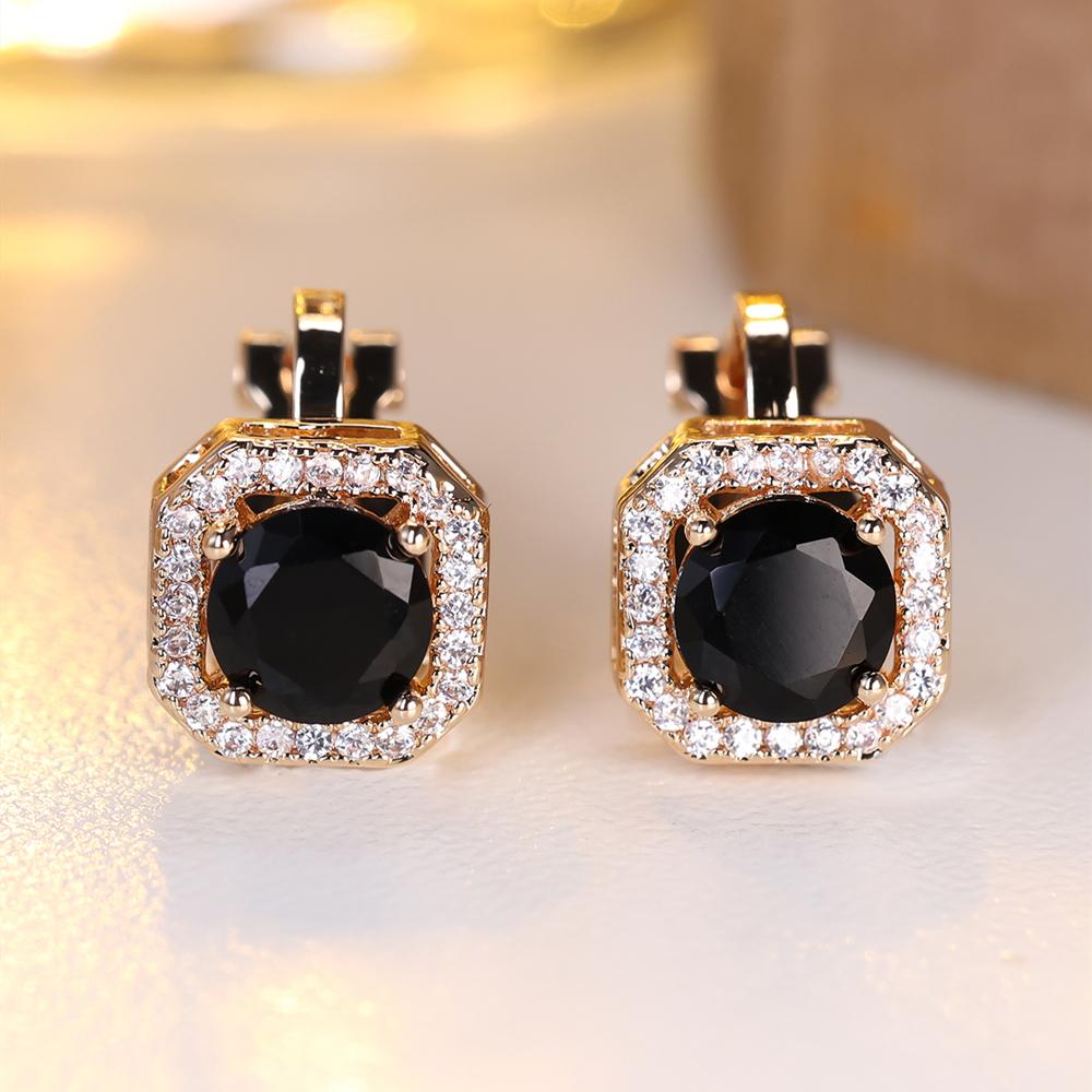 1 пара круглых циркониевых клипс для ушей для женщин и девочек, модные золотые квадратные непроколотые клипсы для ушей