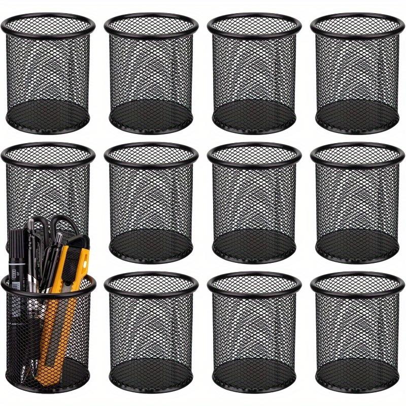 12-pack metal pen holder, wire mesh pen holder, portable pen storage box, pencil holder, suitable for office desk