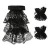 Ruffle Collar And Cuffs Clown Ruffle Collar White Black Lace Jabot Retro Victorian Collar for Cosplay Halloween Costume Party Accessory