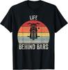 Vintage Retro Life Behind Bars Shirt Motorcycle Rider Gift T-Shirt