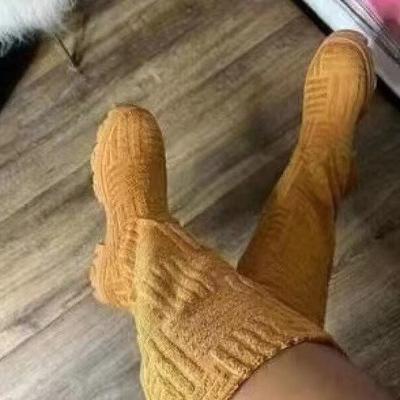 Новые теплые полусапоги на толстой подошве и толстом каблуке, женские махровые хлопковые ботинки, ботинки-локомотивы