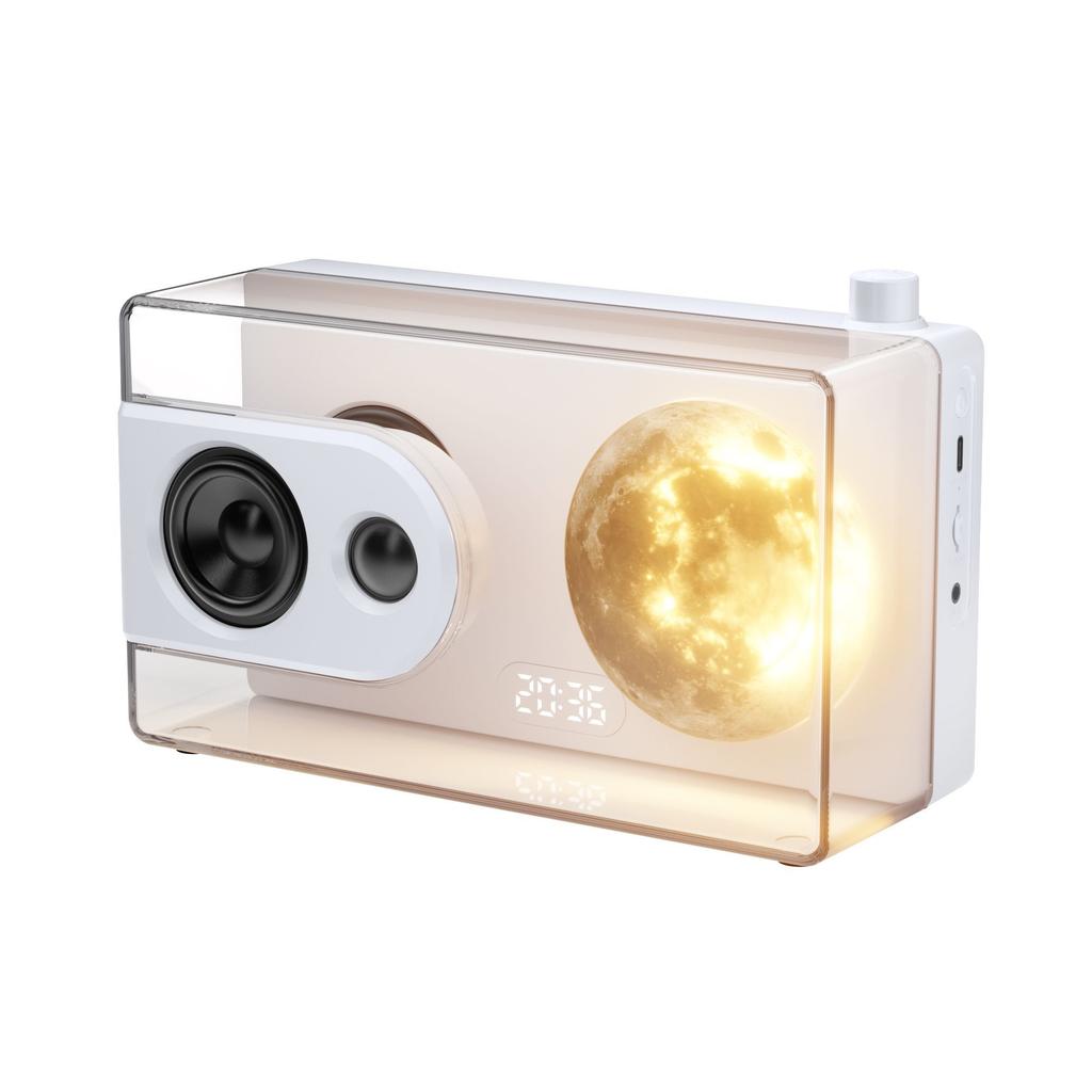 Bluetooth-колонка Glow-Moon – Ночник, Будильник, Белый шум и Беспроводная колонка в Стильном акриловом дизайне