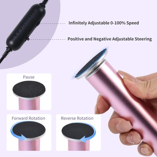 Электрическая пилка для ног 800 об/мин шлифовальная машина для ног с 60 наждачными дисками инструмент для педикюра с омертвевшей кожей