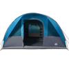 Tunnel Family Tent for 7 People Blue Waterproof