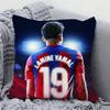 Football L-Lamine Number 19 Y-Yamal Pillow Case Square Pillow Bedroom Sofa Leisure Comfort Car Living Room Home Decoration 40X40