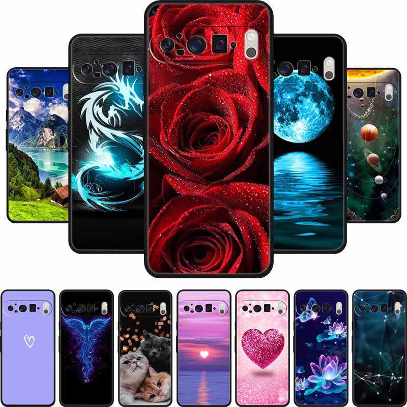 Phone Case For Google Pixel 10 Pro XL Back Cover Case Shockproof Black Silicone Soft Funda For Google Pixel 10 Pro Case 10Pro XL