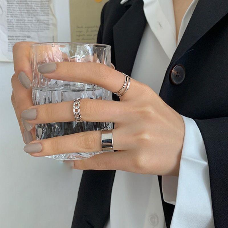 3 шт., мужские кольца в стиле хип-хоп на цепочках на палец, регулируемые украшения для мужчин и женщин, открытые готические аксессуары Anillos