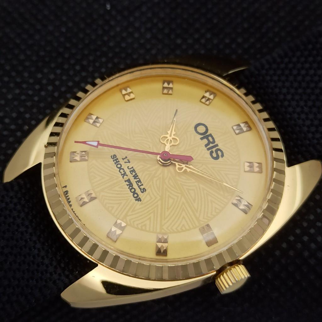 ВИНТАЖНЫЕ ШВЕЙЦАРСКИЕ МУЖСКИЕ НАРУЧНЫЕ ЖЕЛТЫЕ ЧАСЫ ORIS С РУЧНЫМ ПОДЗАВОДОМ REF 558c-a297218-1