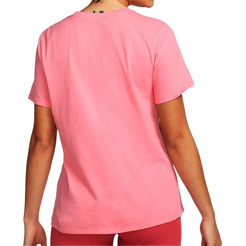 Nike Футболка с логотипом Swoosh Solid Logo Print, повседневная, для бега, дышащая, спортивная, с круглым вырезом и коротким рукавом, женская, персикового цвета DJ0931-668