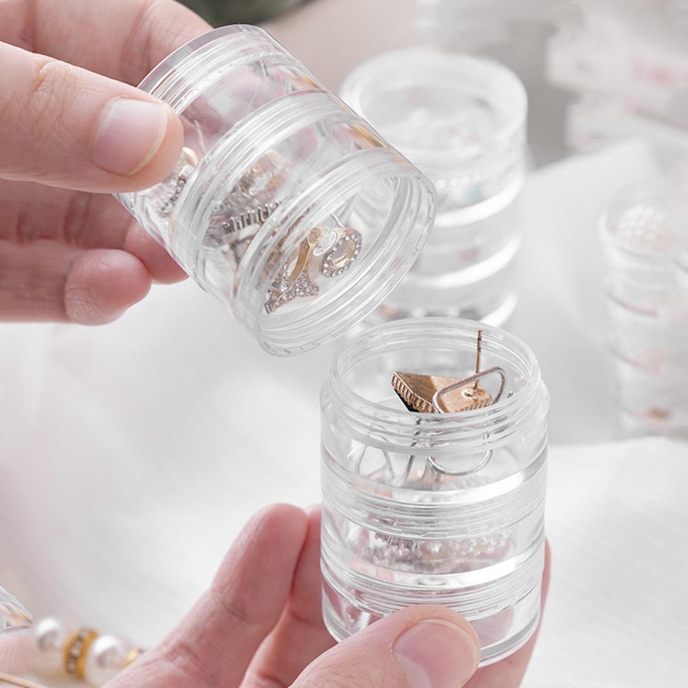 Clear with Cover Stackable Jewelry Storage Box Face Cream Box Makeup Organizer Eye Cream Box