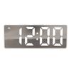 Digital Alarm Clock Temperature Display LED Mirror Electronic Clocks for Home Bedroom Decoration White
