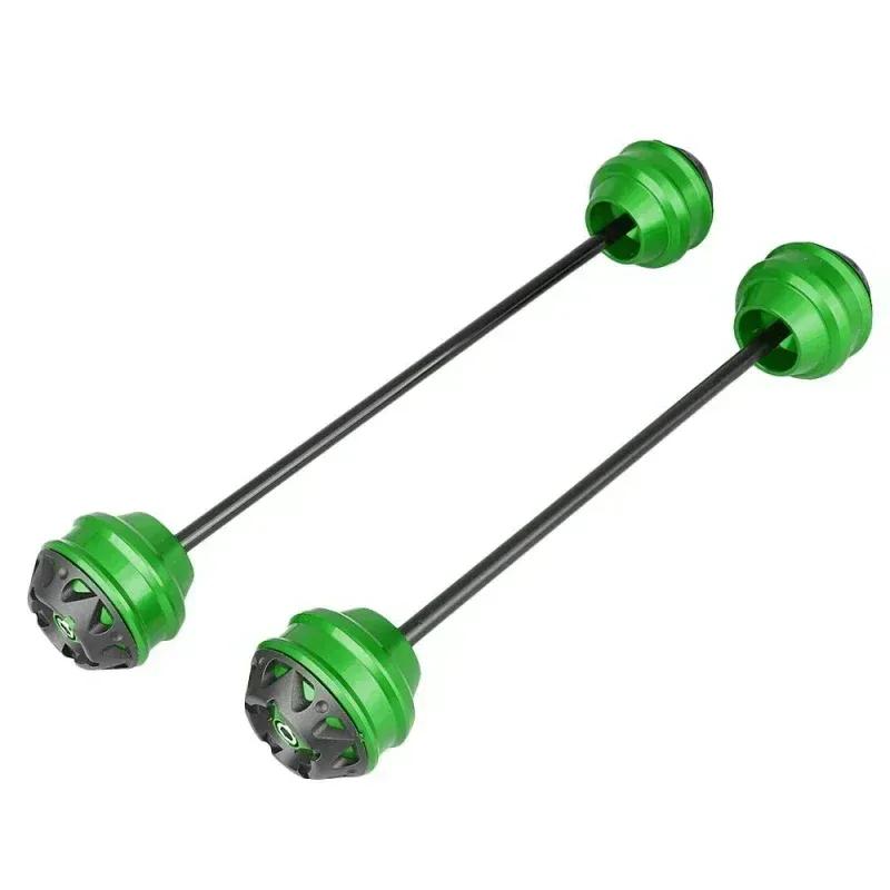 For Kawasaki Ninja 636 ZX-6R ZX-10R ZX-14R ZZR1400 GTR1400 Front Rear Wheel Protector Axle Fork Crash Slider motor