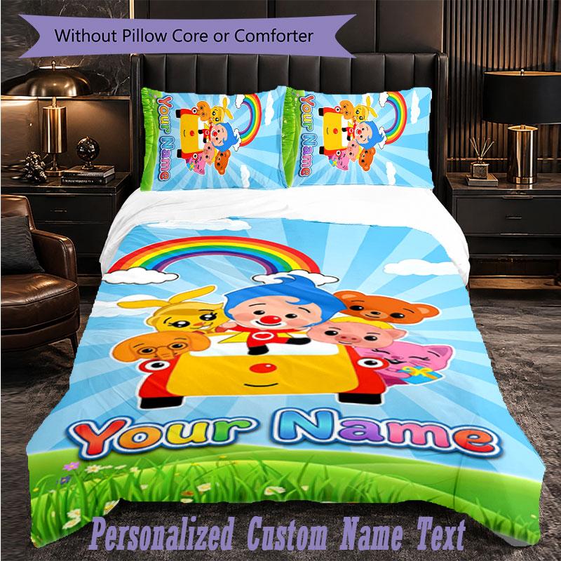Personalized 3Pcs Bedding SetEl Payaso Plim Plim Custom Text Duvet Cover Pillowcase Set Bedroom Gift
