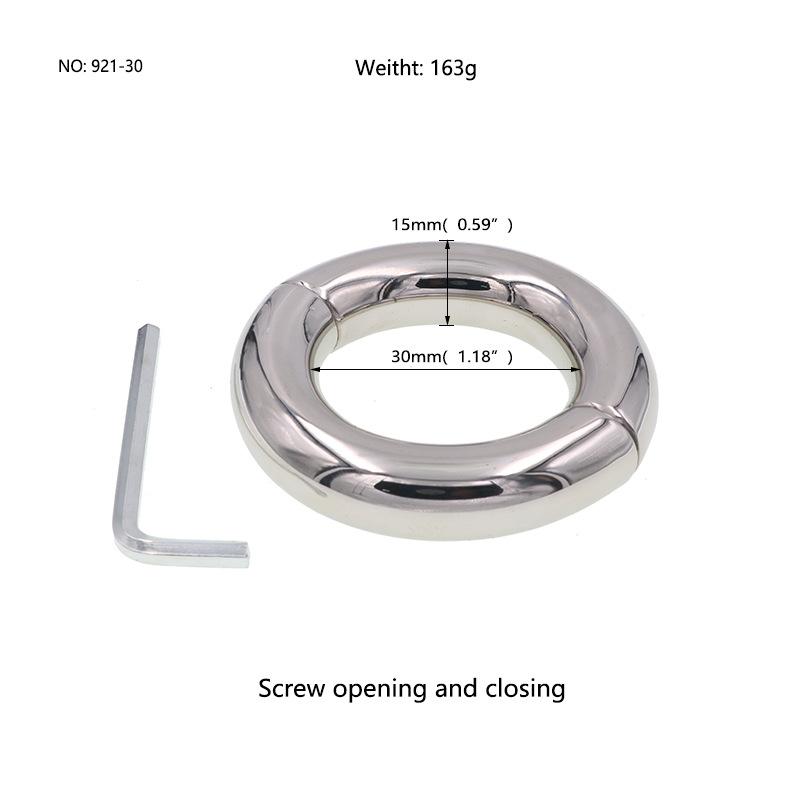 Металлические секс-игрушки Мужское устройство для связывания мошонки Кольцо для пениса Подвеска для яичек Кольцо для поддержки веса Товары для взрослых