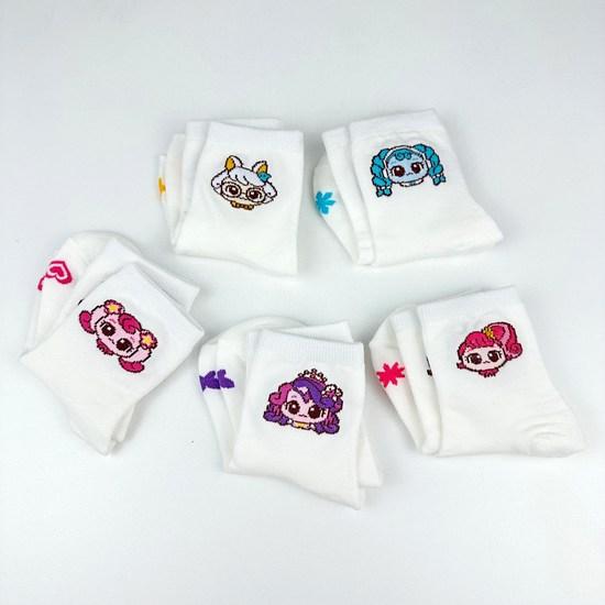 Catchtinipping Children's Cotton Mid-neck Socks 5 Foot Set, a Popular Character In Korea