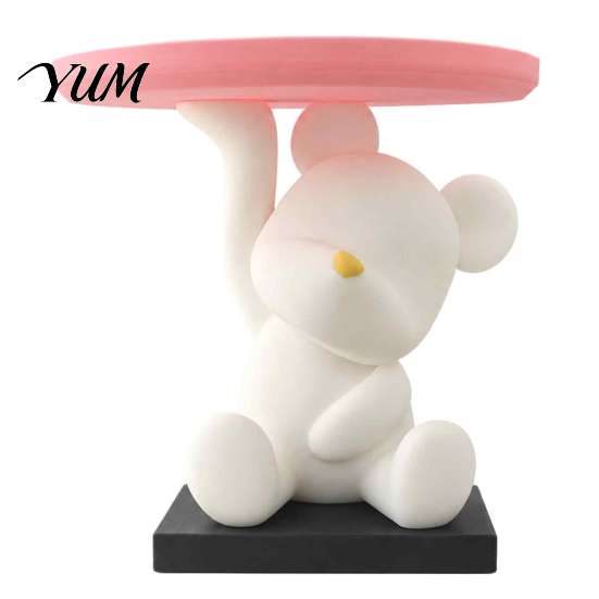 Aromatherapy Holder 3D Printed Bear Jewelry Tray, Cute Desktop Storage Organizer for Tray Keys and Trinkets, Decorative Bedroom Living Room