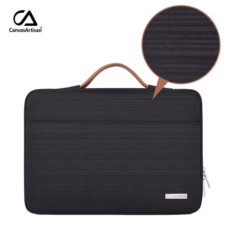 Canvas Artisan Laptop Sleeve MacBook Pro 13 15 Inch Water Resistant Shockproof Protective Case Neutral Design