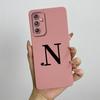 Чехол для Samsung Galaxy M34 5G SM-M346B Стеклянный чехол с рисунком 'Сердце с буквами' Жидкий силиконовый чехол для телефона Для SamsungM34 M 34 5G