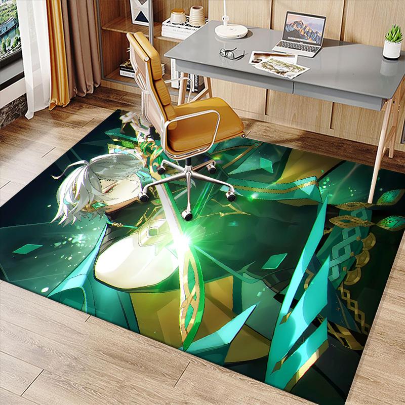 Genshin Impact characters3 Printed Absorbent Washable Carpet, Non-Slip Bathroom Mats, Kitchen Rugs, Yoga Mat,Living Room Entrance, Camping Picnic Rugs