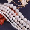 Натуральный свободный камень, белые сумасшедшие агаты, круглые бусины для изготовления ювелирных изделий, браслет-подвеска «сделай сам», 15 дюймов, нить 4/6/8/10/12 мм