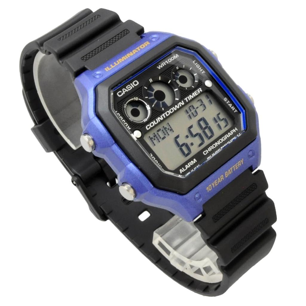 Casio Стандартные цифровые часы Metallic Blue Overseas Model [Casio] AE-1300WH-2AV Мужские [Товар]