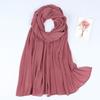 Однотонный натуральный жатый шифоновый платок на голову дышащий плиссированный платок-мешок YW дышащий солнцезащитный