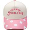 COOL MOM Social Club Truck Driver Hat Embroidered Vintage Leopard Color Matching Baseball Cap Female