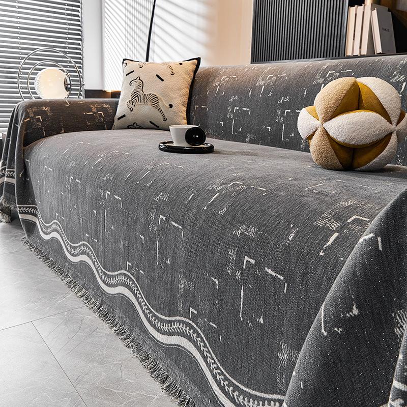 Ретро французский чехол для дивана, легкая роскошь и ощущение высокого класса, всеобъемлющее диванное полотенце для всех сезонов, целое одеяло с полным покрытием